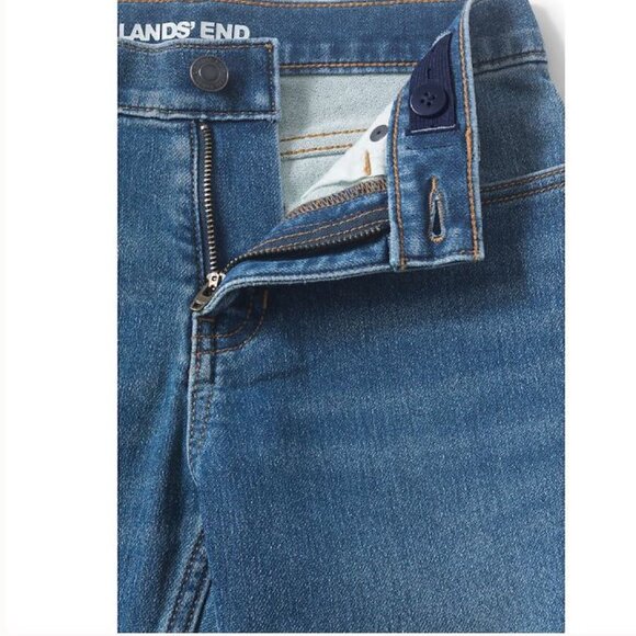 Boys Iron Knee Stretch 5 Pocket Pants Size 8 Slim Fit - Dark Wash - Picture 3 of 4